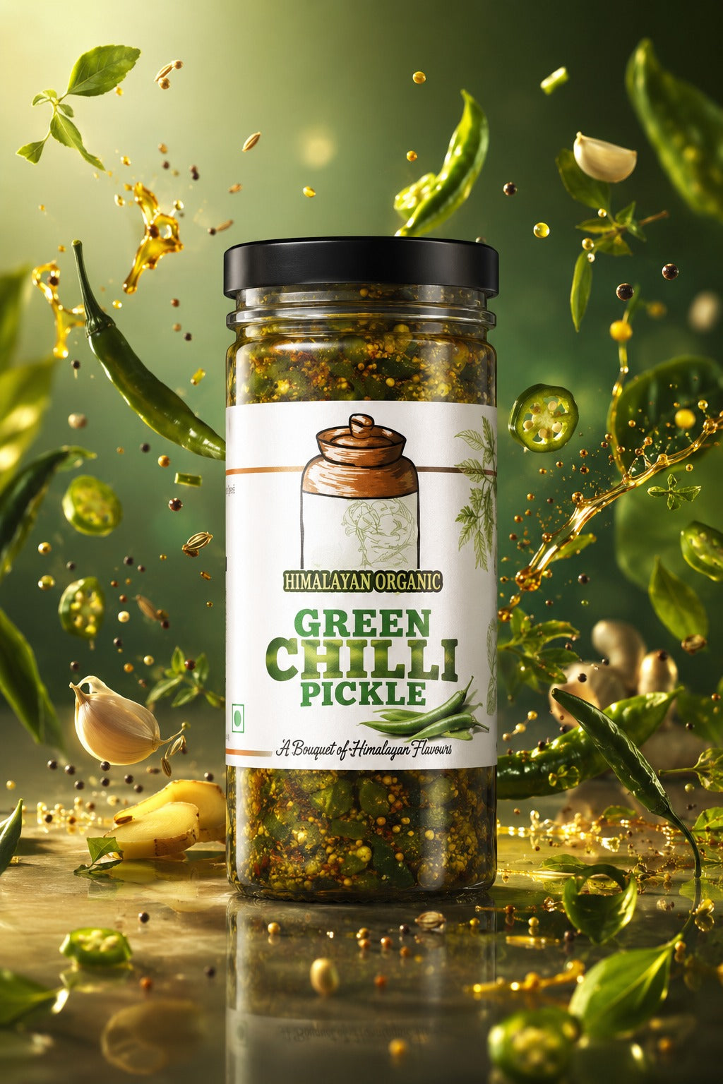 Green Chilli Pickle (Himalayan Organic)